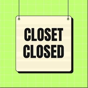 Closet Closed Sign - Cream